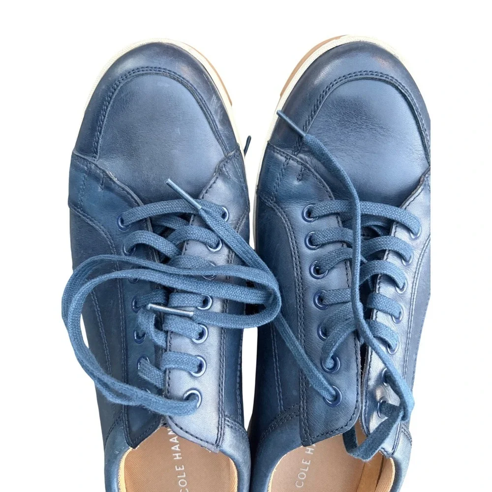 Cole Haan Grand Crosscourt II‎ Leather Navy Blue Casual Sneakers